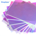 Schillerner Regenbogen -Acryl -Farbspiegel Acryl Marmorblätter Proben